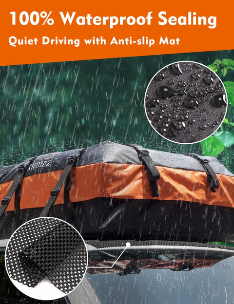 "Waterproof 21 Cu Ft Car Roof Bag Cargo Carrier for Travel"

"Heavy-Duty Vehicle Roof Storage Bag for Cars, SUVs, and Vans"

"Weatherproof Roof Cargo Carrier with Secure Straps and Large Capacity"