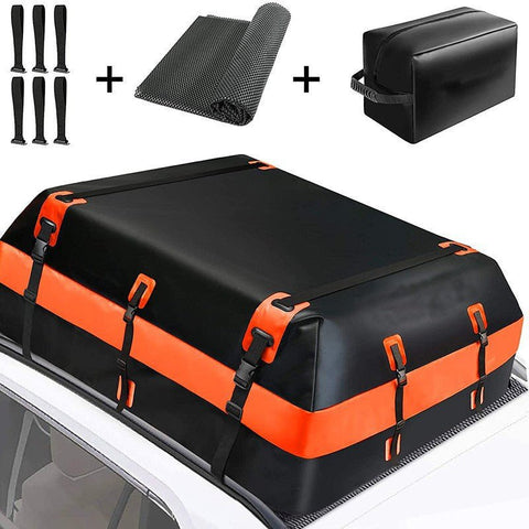 "Waterproof 21 Cu Ft Car Roof Bag Cargo Carrier for Travel"

"Heavy-Duty Vehicle Roof Storage Bag for Cars, SUVs, and Vans"

"Weatherproof Roof Cargo Carrier with Secure Straps and Large Capacity"