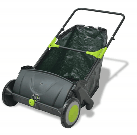 New 21 in Push Lawn Sweeper with Collection Bag – Adjustable Height | SKU: WTS00121 - with | Sold by Uncle Wiener's Wholesale