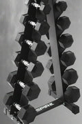 "210 LB Rubber Dumbbell Set with Vertical A-frame Rack"

"Rubber Hex Dumbbells for Home Gym"

"Space-Saving Dumbbell Rack"

"Dumbbell Weight Set for Strength Training"

"Commercial-Grade Rubber Dumbbells with Rack"