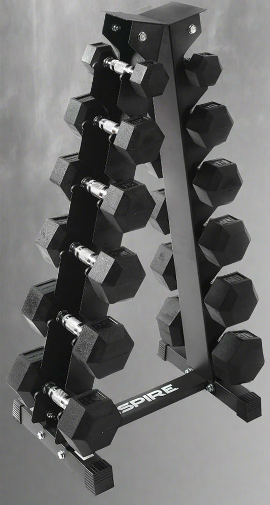 "210 LB Rubber Dumbbell Set with Vertical A-frame Rack"

"Rubber Hex Dumbbells for Home Gym"

"Space-Saving Dumbbell Rack"

"Dumbbell Weight Set for Strength Training"

"Commercial-Grade Rubber Dumbbells with Rack"