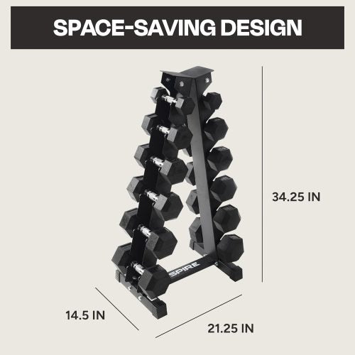 "210 LB Rubber Dumbbell Set with Vertical A-frame Rack"

"Rubber Hex Dumbbells for Home Gym"

"Space-Saving Dumbbell Rack"

"Dumbbell Weight Set for Strength Training"

"Commercial-Grade Rubber Dumbbells with Rack"