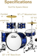 New 22 - Inch Full Size 5 - Piece Drum Set ��� Complete Beginner Drum Kit for Adults & Teens 315509 - with | Sold by Uncle Wiener's Who