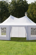 New 22 x 16 Ft Octagon PVC Party Tent – Waterproof High Roof Event Canopy with Church Windows – SKU S3074 - with | Sold by Uncle Wiener's Wholesale