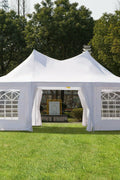 New 22 x 16 Ft Octagon PVC Party Tent – Waterproof High Roof Event Canopy with Church Windows – SKU S3074 - with | Sold by Uncle Wiener's Wholesale