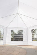 New 22 x 16 Ft Octagon PVC Party Tent – Waterproof High Roof Event Canopy with Church Windows – SKU S3074 - with | Sold by Uncle Wiener's Wholesale