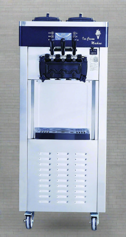 Front view of 2200W Commercial Stainless Steel Soft Serve Ice Cream Machine