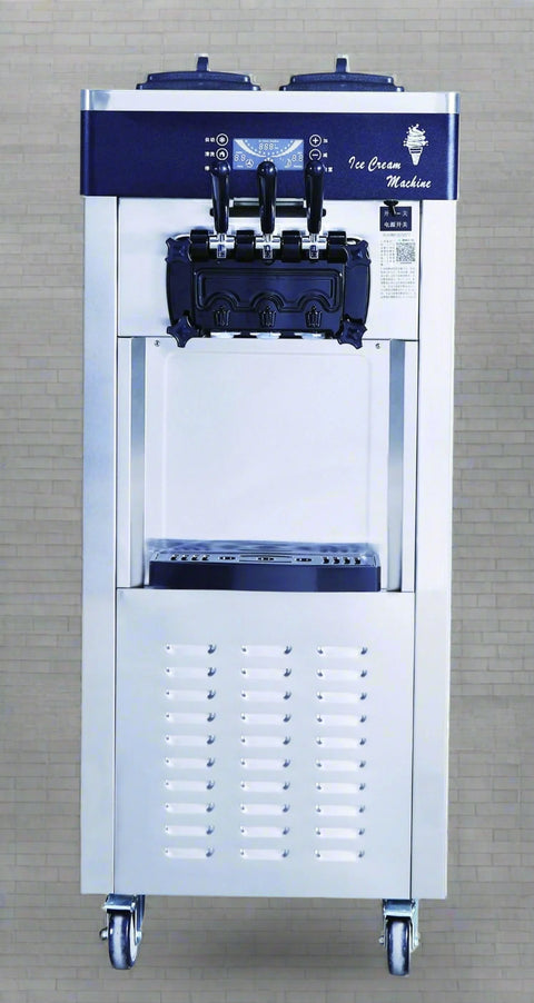 Front view of 2200W Commercial Stainless Steel Soft Serve Ice Cream Machine
