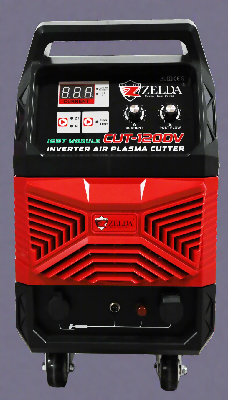 “CUT120DV heavy-duty plasma cutter front view red”

“3-phase digital CNC-ready plasma cutting machine”

“Industrial metal cutter with 30mm max cutting thickness”

“Portable heavy-duty 220V 440V plasma cutter CUT120DV”