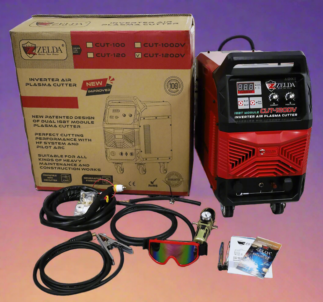 “CUT120DV heavy-duty plasma cutter front view red”

“3-phase digital CNC-ready plasma cutting machine”

“Industrial metal cutter with 30mm max cutting thickness”

“Portable heavy-duty 220V 440V plasma cutter CUT120DV”
