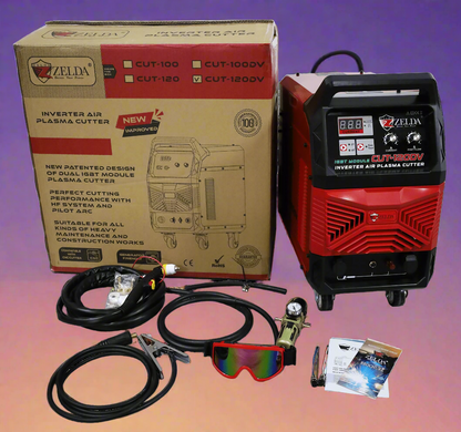 “CUT120DV heavy-duty plasma cutter front view red”

“3-phase digital CNC-ready plasma cutting machine”

“Industrial metal cutter with 30mm max cutting thickness”

“Portable heavy-duty 220V 440V plasma cutter CUT120DV”