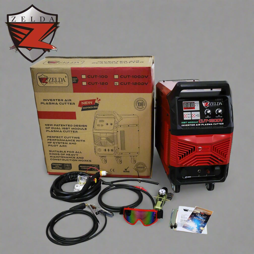 “CUT120DV heavy-duty plasma cutter front view red”

“3-phase digital CNC-ready plasma cutting machine”

“Industrial metal cutter with 30mm max cutting thickness”

“Portable heavy-duty 220V 440V plasma cutter CUT120DV”