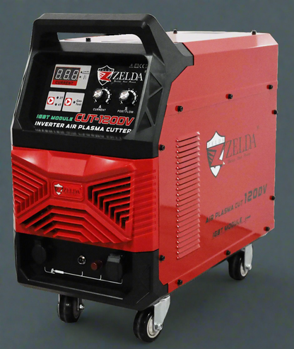 “CUT120DV heavy-duty plasma cutter front view red”

“3-phase digital CNC-ready plasma cutting machine”

“Industrial metal cutter with 30mm max cutting thickness”

“Portable heavy-duty 220V 440V plasma cutter CUT120DV”