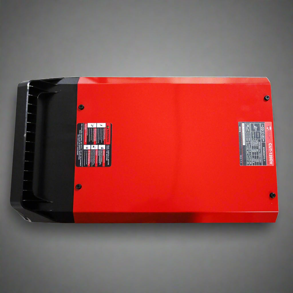 “CUT120DV heavy-duty plasma cutter front view red”

“3-phase digital CNC-ready plasma cutting machine”

“Industrial metal cutter with 30mm max cutting thickness”

“Portable heavy-duty 220V 440V plasma cutter CUT120DV”