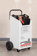 220V battery booster with wheels and handle ��� Model F3500A
Quick start charger for 12V and 24V truck batteries
Heavy-duty battery booster with air cooling
Front panel view of F3500A booster c