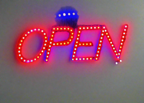 23x14 inch red and blue LED neon OPEN sign – Model 225545