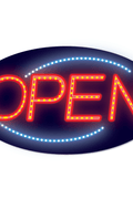 NEW 23" x 14" LED Neon OPEN Sign – Red & Blue Lighted Display – Model 225545 - with | Sold by Uncle Wiener's Wholesale