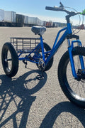 New 24″ Fat Tire Tricycle Bike | 3 - Wheel Adult Trike with Extra Wide Tires – Model 5295361 - with BLUE 5295361 | Sold by Uncle Wiener's Wholesale
