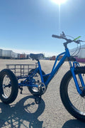 New 24″ Fat Tire Tricycle Bike | 3 - Wheel Adult Trike with Extra Wide Tires – Model 5295361 - with BLUE 5295361 | Sold by Uncle Wiener's Wholesale