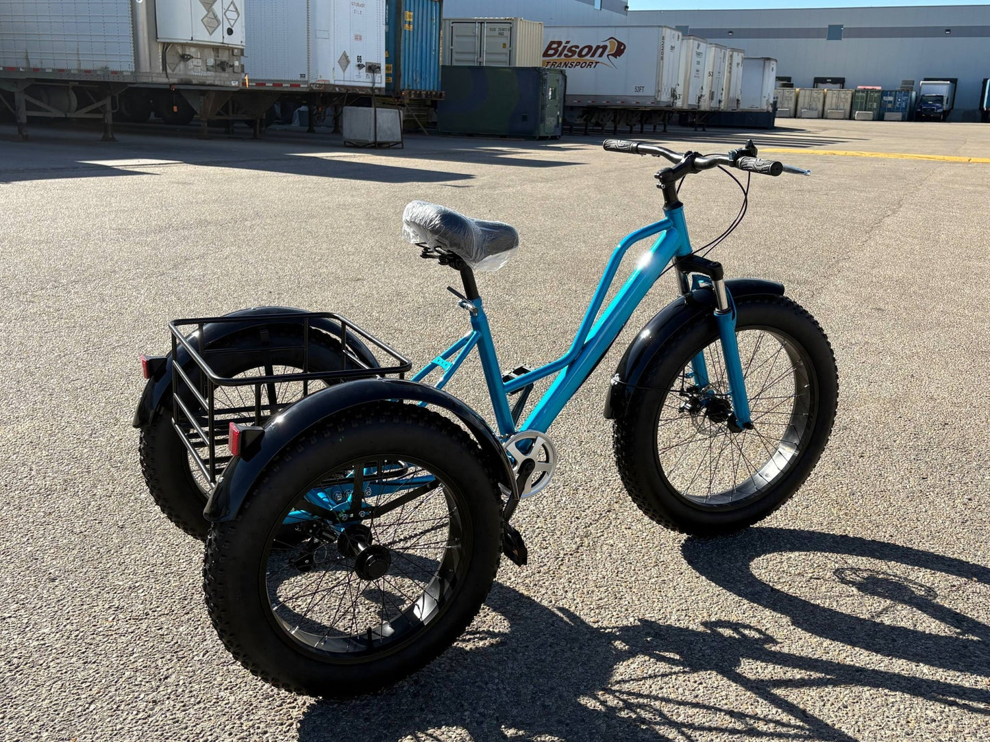 New 24″ Fat Tire Tricycle Bike | 3 - Wheel Adult Trike with Extra Wide Tires – Model 5295361 - with BLUE 5295361 | Sold by Uncle Wiener's Wholesale
