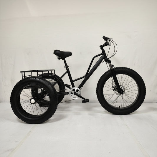 New 24″ Fat Tire Tricycle Bike | 3 - Wheel Adult Trike with Extra Wide Tires – Model 5295361 - with BLUE 5295361 | Sold by Uncle Wiener's Wholesale