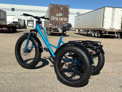 New 24″ Fat Tire Tricycle Bike | 3 - Wheel Adult Trike with Extra Wide Tires – Model 5295361 - with BLUE 5295361 | Sold by Uncle Wiener's Wholesale