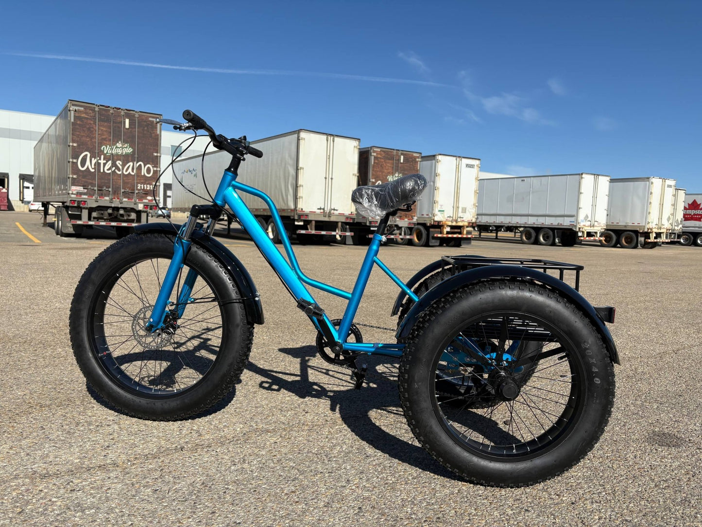 New 24″ Fat Tire Tricycle Bike | 3 - Wheel Adult Trike with Extra Wide Tires – Model 5295361 - with BLUE 5295361 | Sold by Uncle Wiener's Wholesale