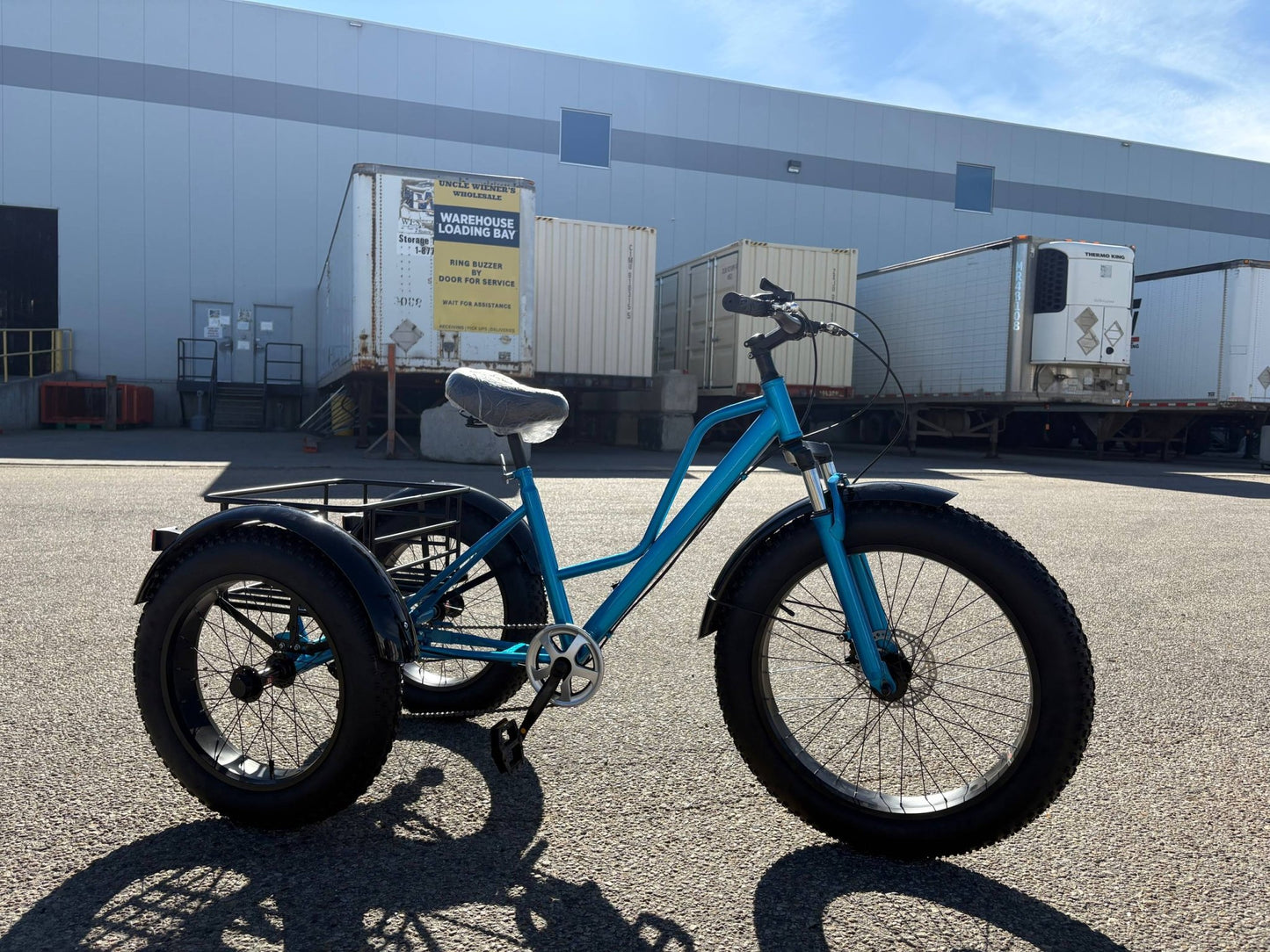 New 24″ Fat Tire Tricycle Bike | 3 - Wheel Adult Trike with Extra Wide Tires – Model 5295361 - with BLUE 5295361 | Sold by Uncle Wiener's Wholesale