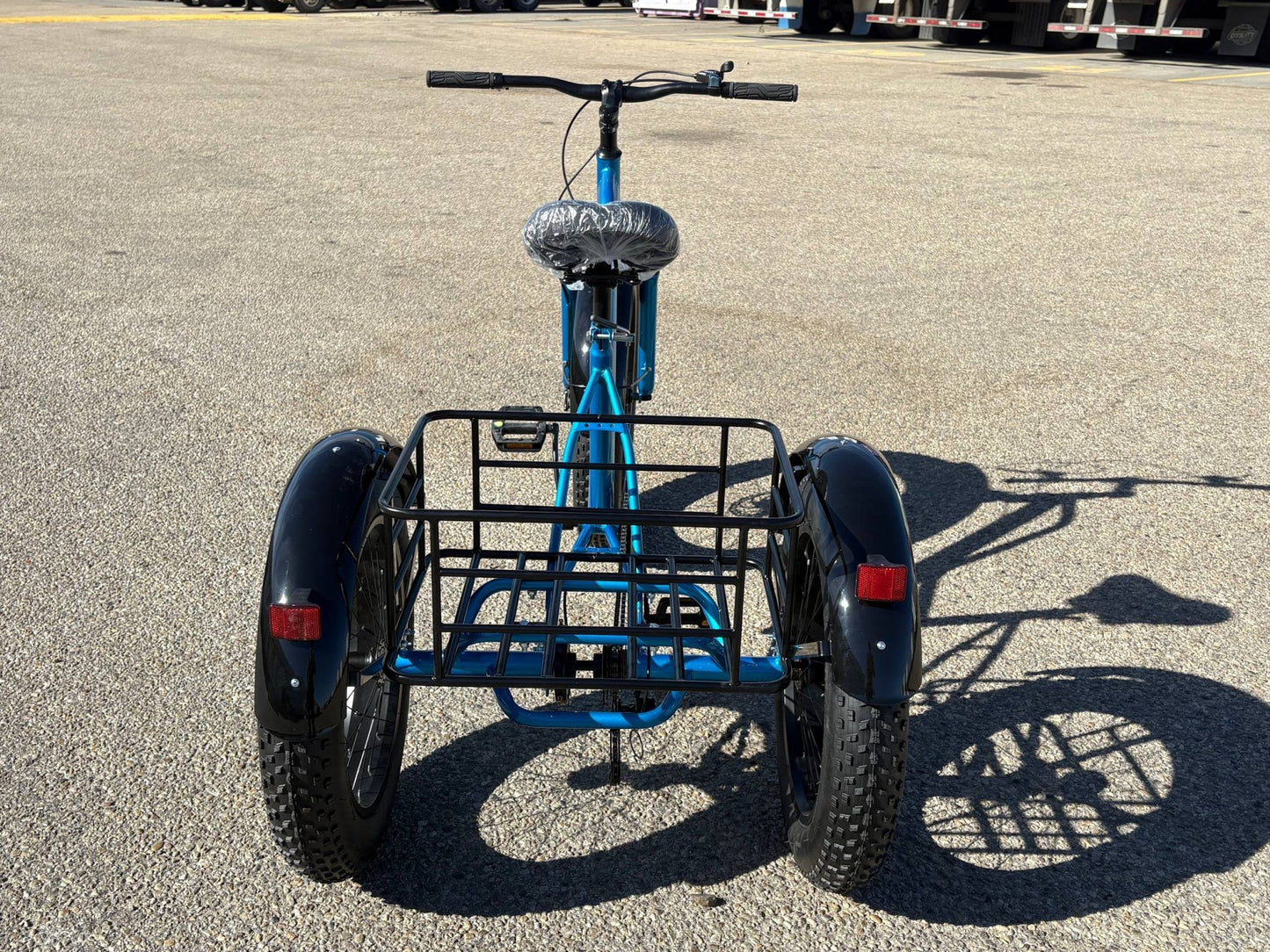 New 24″ Fat Tire Tricycle Bike | 3 - Wheel Adult Trike with Extra Wide Tires – Model 5295361 - with BLUE 5295361 | Sold by Uncle Wiener's Wholesale