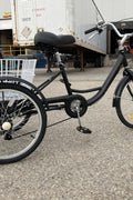 New 24 - Inch Adult Tricycle 3 - Wheel Bicycle with Basket – 7 - Speed Shimano – SKUTRI24ADULT - with 24″ | Sold by Uncle Wiener's Wholesale