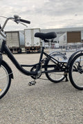 New 24 - Inch Adult Tricycle 3 - Wheel Bicycle with Basket – 7 - Speed Shimano – SKUTRI24ADULT - with 24″ | Sold by Uncle Wiener's Wholesale