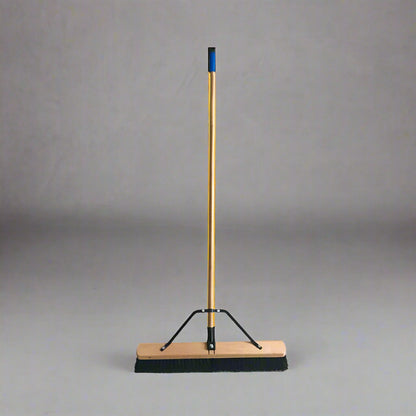 24 inch heavy-duty wood push broom for warehouse cleaning
Shop broom with long wood handle and bristle support brace
Garage floor sweeper for asphalt and concrete debris
Industrial heavy-duty broom with 60 inch handle
Bristled floor broom for outdoor surfaces and driveways