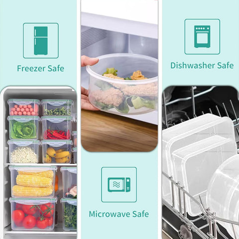 Meal Prep Containers BPA-Free Plastic Airtight Lids