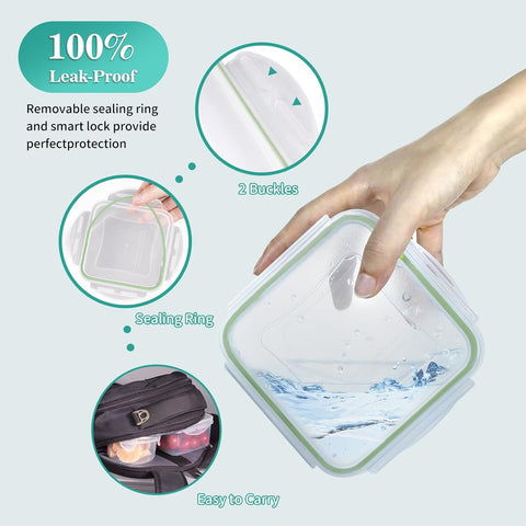 Clear Airtight Storage Containers with Label and Marker