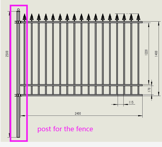 "240 FT wrought iron fence panel kit with black powder-coated finish"

"Heavy-duty steel fencing system for perimeter security"

"Wrought iron fence panels with posts for outdoor fencing – 10 ft panels"