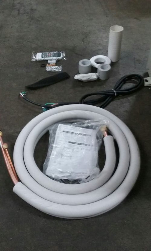 Toshiba 24,000 BTU Ductless Mini Split AC with Install Kit

Indoor air handler with remote control – 1 ton mini split

Outdoor condenser unit with Toshiba compressor

Full mini split AC installation kit (copper lines, drain pipe)

Quiet inverter ductless air conditioner setup