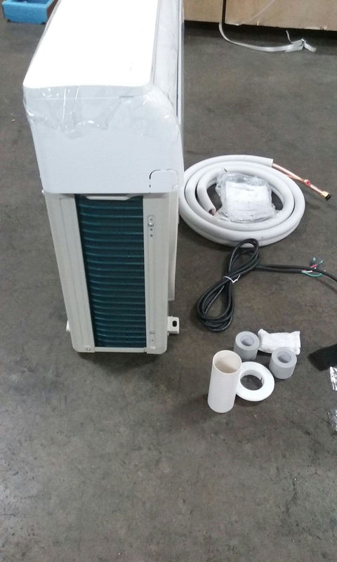 Toshiba 24,000 BTU Ductless Mini Split AC with Install Kit

Indoor air handler with remote control – 1 ton mini split

Outdoor condenser unit with Toshiba compressor

Full mini split AC installation kit (copper lines, drain pipe)

Quiet inverter ductless air conditioner setup