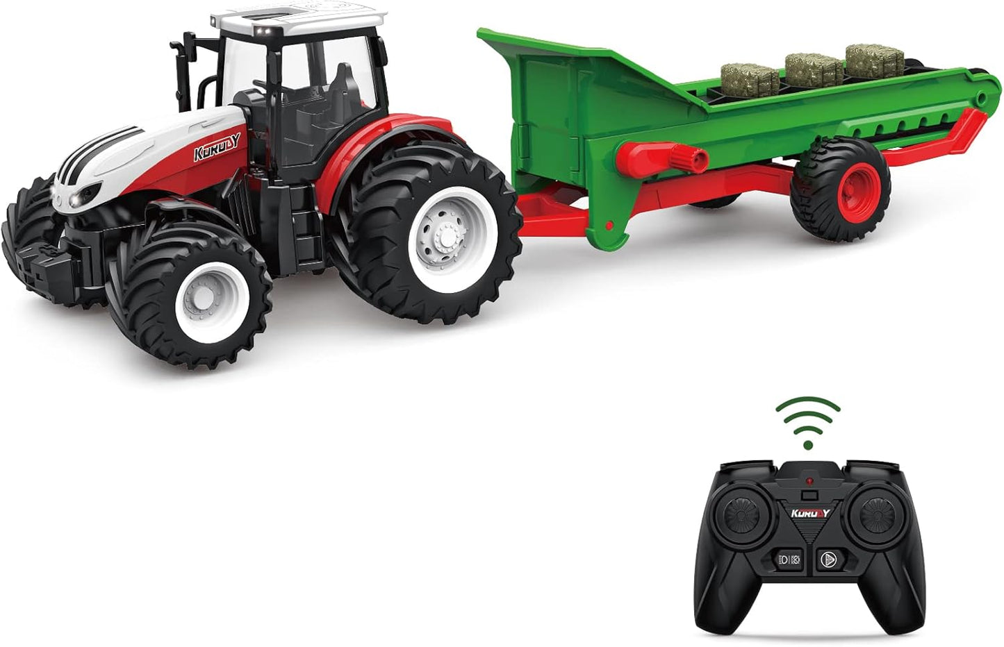 2.4G 1:24 RC 6 CH FARM TRACTOR & TRAILER - with | Sold by Uncle Wiener's Wholesale