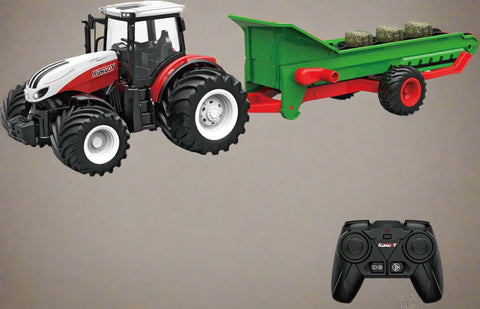 2.4G 1:24 RC 6 CH FARM TRACTOR & TRAILER - with | Sold by Uncle Wiener's Wholesale
