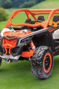 Can-Am Maverick 24V Ride-On UTV – Orange White 2-Seater
200W Brushless Motor UTV for Kids – Front View
24V Ride-On UTV with Remote and Suspension
Dual-Seater Kids UTV – Red White Can-Am Style
Can-Am Maverick Ride-On with Off-Road Tires for Kids