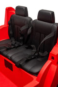 Red Chevrolet ride-on pickup truck for kids with open doors

Front view of Chevrolet kids ride-on with LED lights

Side view of red 24V Chevrolet electric truck toy

Remote-controlled kids electric pickup truck in red

Ride-on truck with Bluetooth and leather seating for children