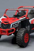 NEW 24V DELUXE UTV RIDE ON 4 WHEEL DRIVE RED & WHITE - with Red & White | Sold by Uncle Wiener's Wholesale
