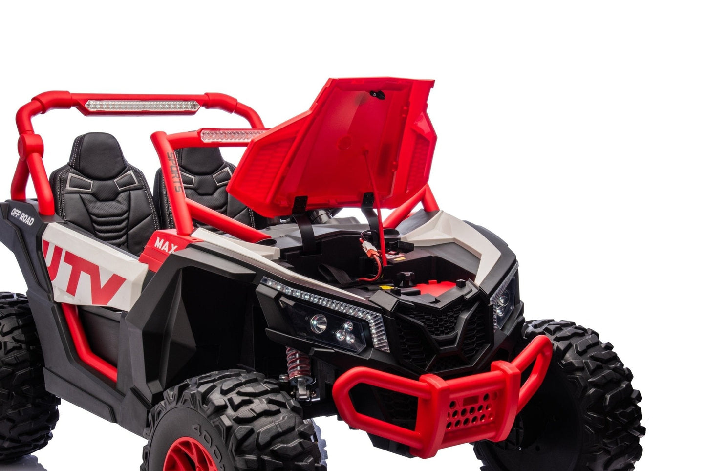 NEW 24V Deluxe UTV Ride - On – 4WD Kids Electric Car - with Orange & White | Sold by Uncle Wiener's Wholesale