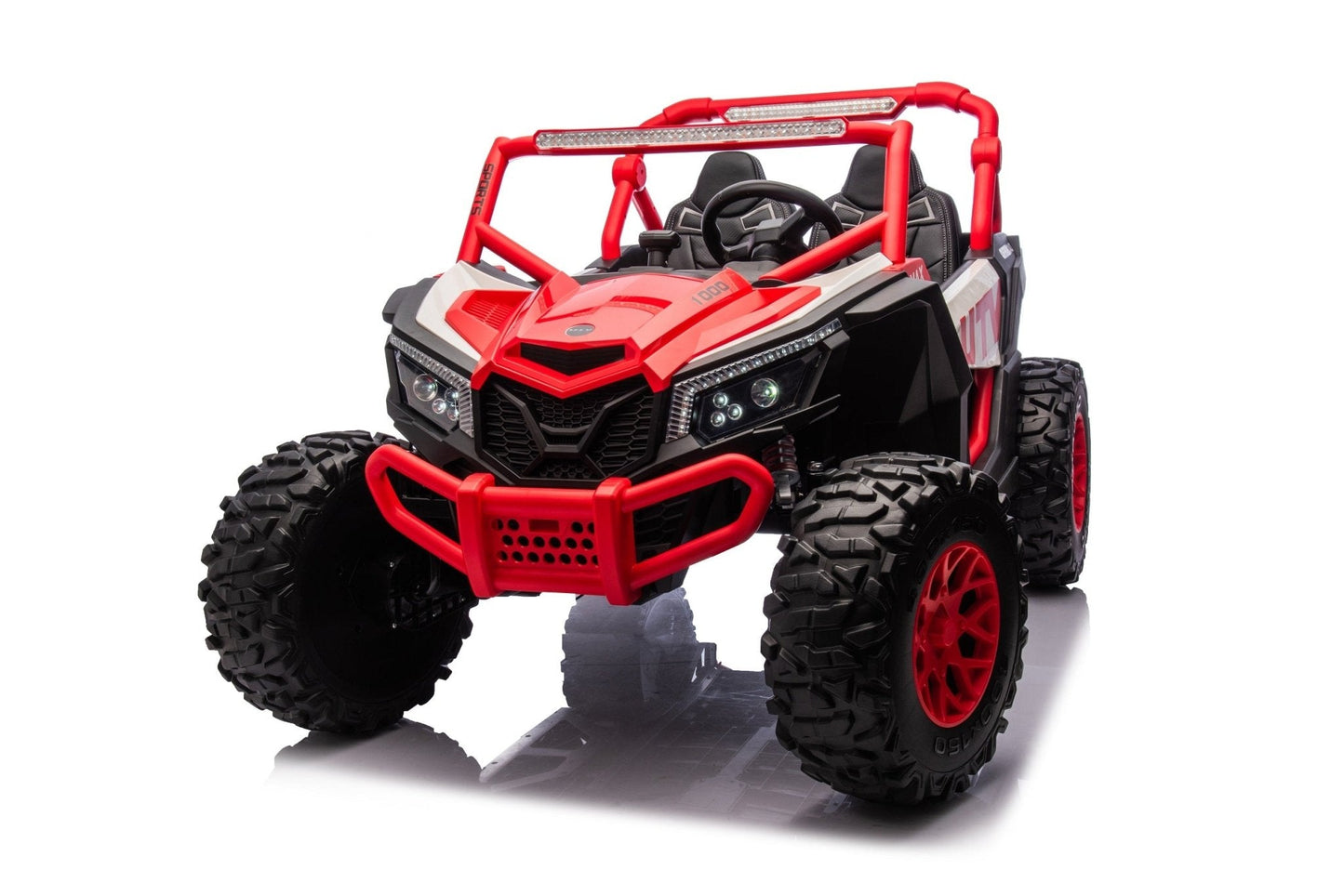 NEW 24V Deluxe UTV Ride - On – 4WD Kids Electric Car - with Orange & White | Sold by Uncle Wiener's Wholesale