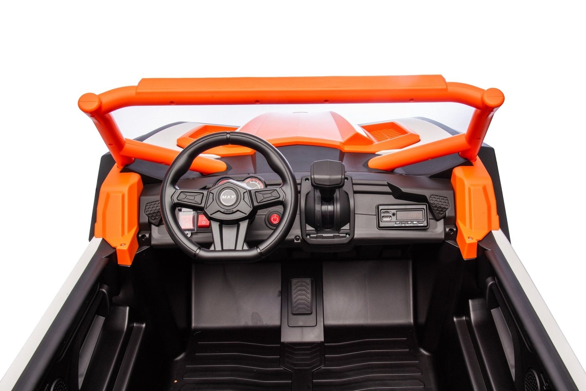 NEW 24V Deluxe UTV Ride - On – 4WD Kids Electric Car - with Orange & White | Sold by Uncle Wiener's Wholesale
