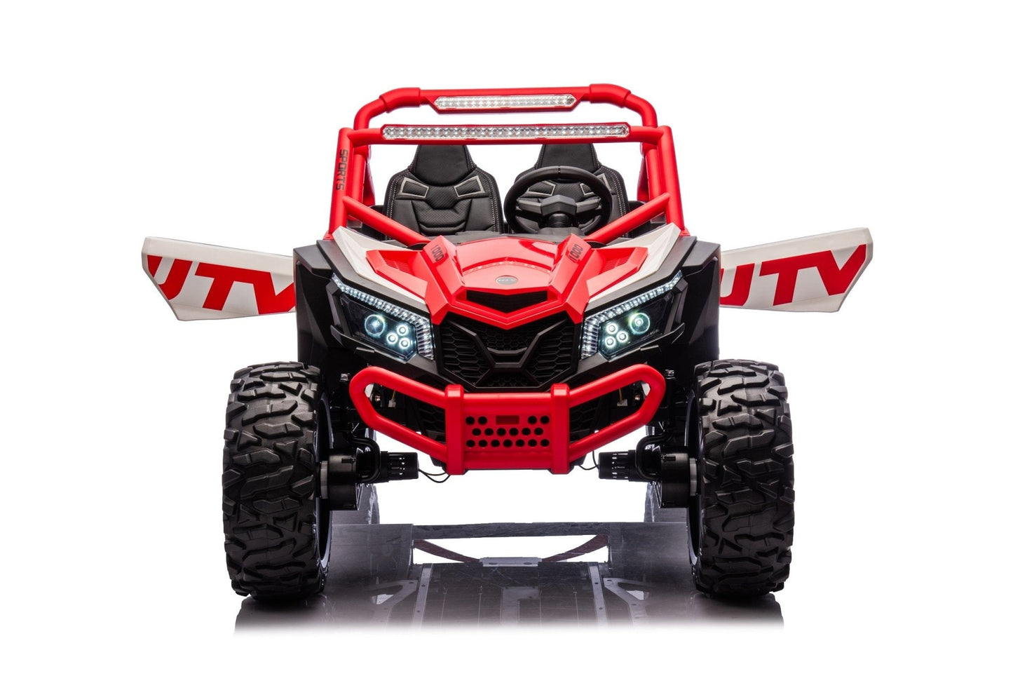 NEW 24V Deluxe UTV Ride - On – 4WD Kids Electric Car - with Orange & White | Sold by Uncle Wiener's Wholesale