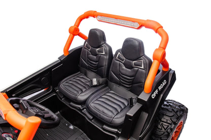 NEW 24V Deluxe UTV Ride - On – 4WD Kids Electric Car - with Orange & White | Sold by Uncle Wiener's Wholesale
