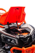NEW 24V Deluxe UTV Ride - On – 4WD Kids Electric Car - with Orange & White | Sold by Uncle Wiener's Wholesale