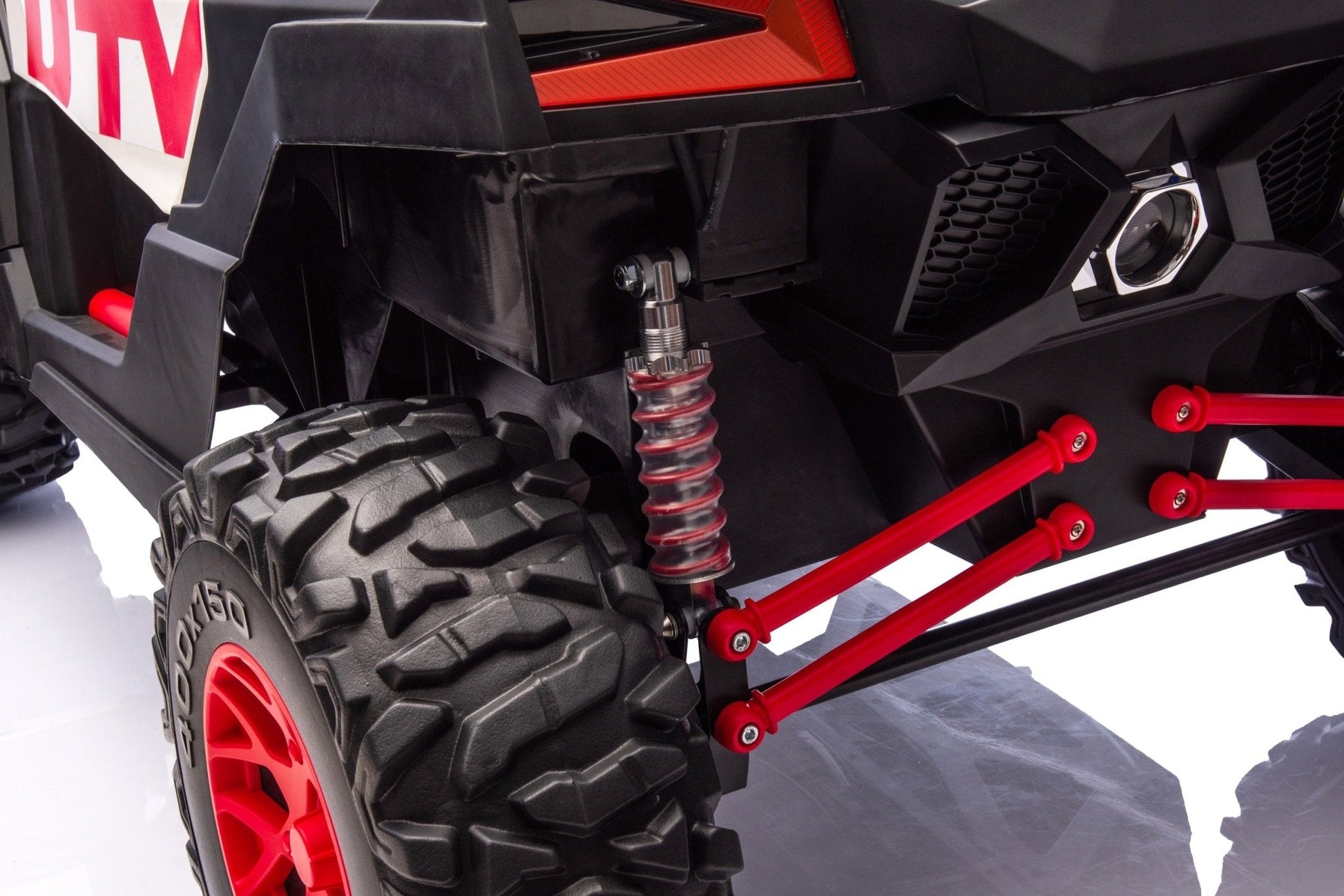 NEW 24V Deluxe UTV Ride - On – 4WD Kids Electric Car - with Orange & White | Sold by Uncle Wiener's Wholesale