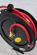 NEW 25 , 50 , 100 FT 3/8″ METAL AIR HYBRID HOSE REEL - with 3/8" 25 FT | Sold by Uncle Wiener's Wholesale